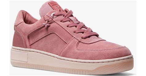 jaden suede sneaker michael kors|Michael Kors rose gold sneakers.